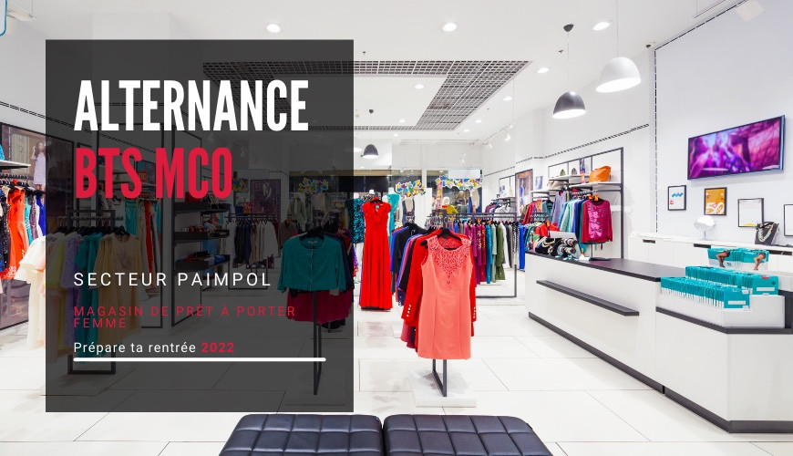 Offre d'emploi en alternance BTS MCO magasin de prêt à porter pour femmes