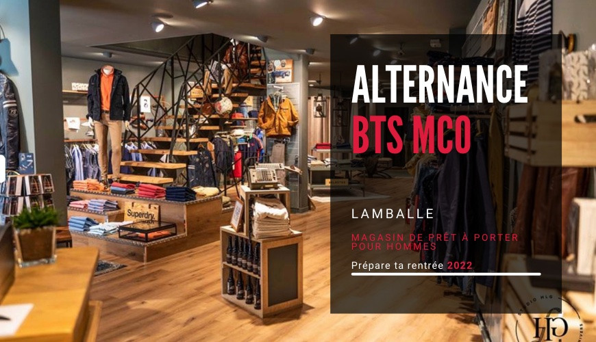 Offre d'emploi en alternance BTS MCO magasin de prêt à porter pour hommes