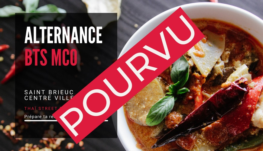 Offre d'emploi en alternance BTS MCO thaï street food